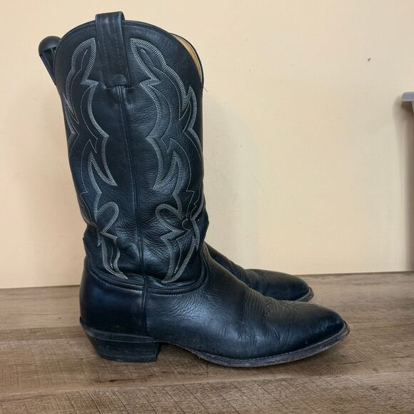 Nocona Classic Mens Leather Black Cowboy Boots Size 10.5 main image 9